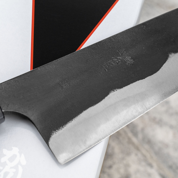 Kajibe Shirogami#2/Iron Nóż Santoku 16,5 cm