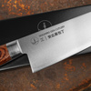 Yasuhiro Gen Shirogami#2/SS Mahogany Nóż Santoku 16,5 cm
