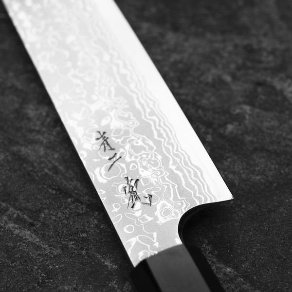 Yauji Aogami#2 Damascus Nóż Yanagiba 27 cm