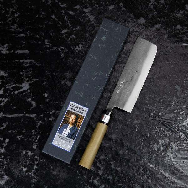 Fujiwara Shirogami#1/SS Magnolia Nóż Nakiri 16,5 cm