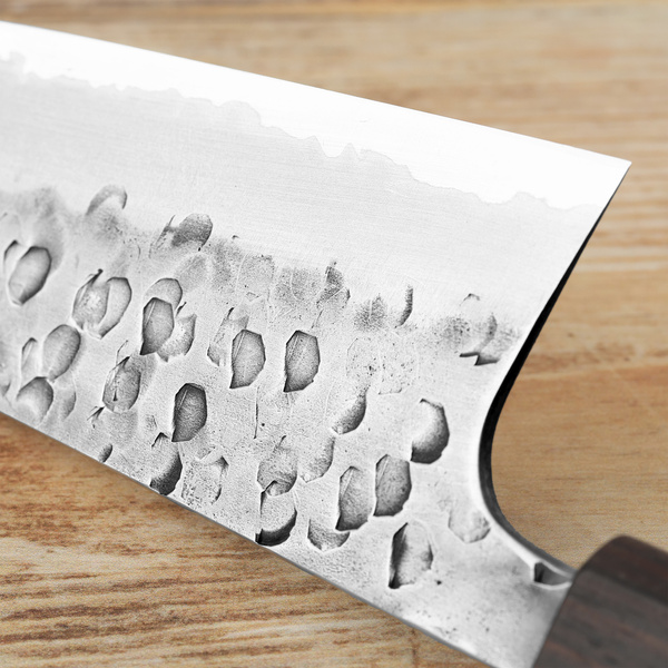 Katsuto Tanaka Aogami#2/SS Hammered Nóż Bunka 17 cm