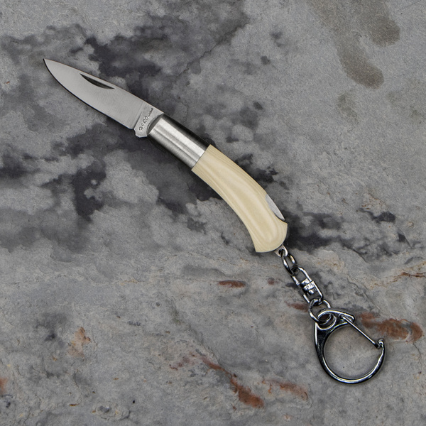 IT-CUT Nóż Składany z breloczkiem AUS-6 White Micarta 3,3 cm