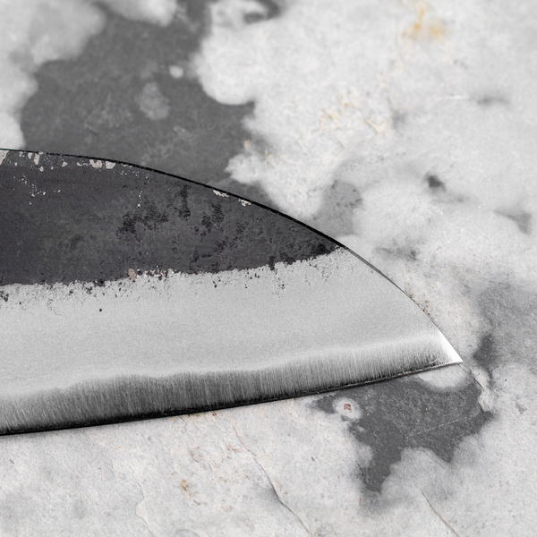 Hatsukokoro Shioku Kurouchi Aogami#2/Iron Nóż Santoku 16,5 cm