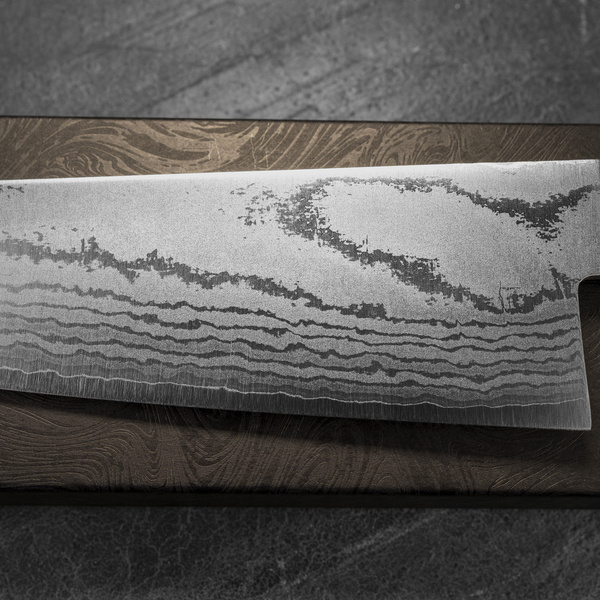 Shigeki Tanaka VG-10 Damascus Blue Nóż Santoku 16,5 cm