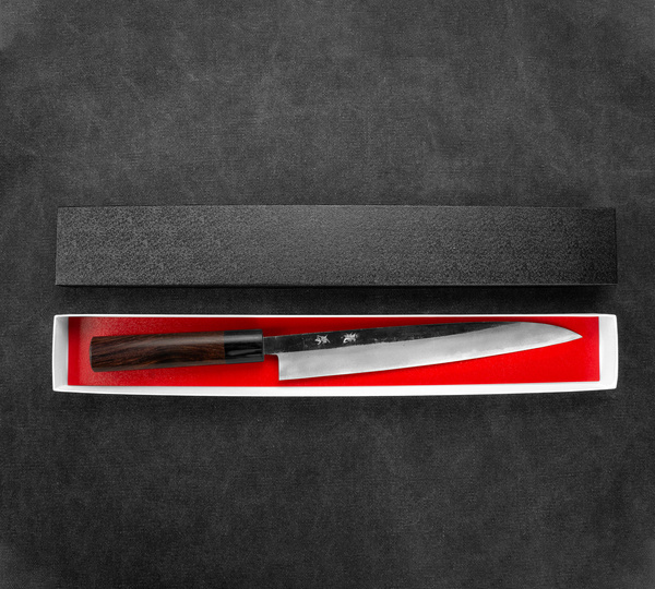 Kajiwara Kurouchi Aogami#2 Nóż Sujihiki 24 cm