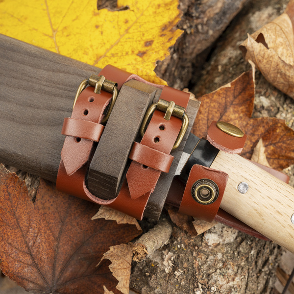 Mutsumi Hinoura Hatchet Nóż Outdoor SK-5 18 cm + Drewniana Pochwa