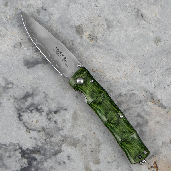 Nóż składany Mcusta Shinra Maximą Green SG2 9 cm