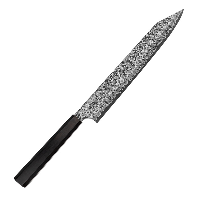 Nigara Hamono Anmon SG2 Damascus Nóż Sujihiki 24 cm