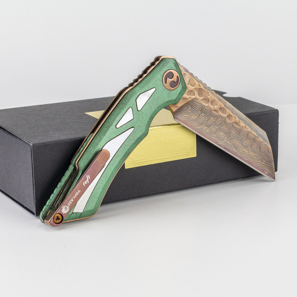 Dew Hara Ray#8 VG-10 Damascus Nóż składany 8,5 cm
