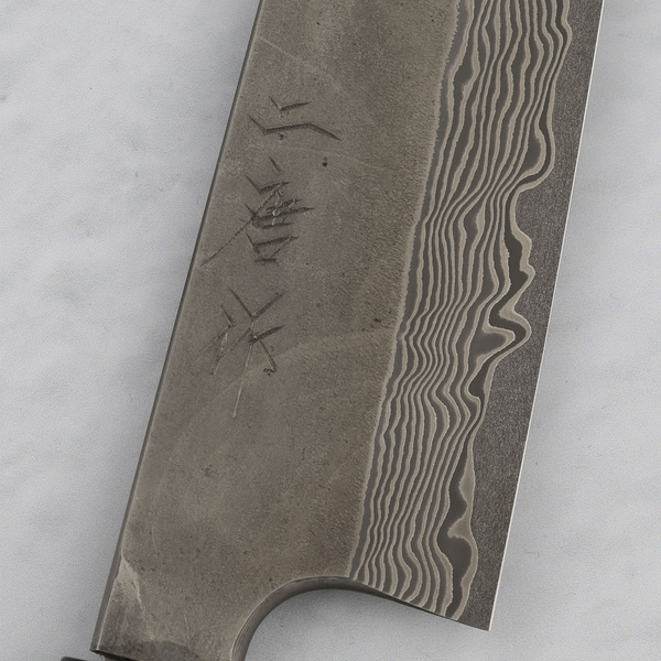 Nigara Hamono Silver#3 Etching Damascus Nóż Szefa kuchni 24 cm