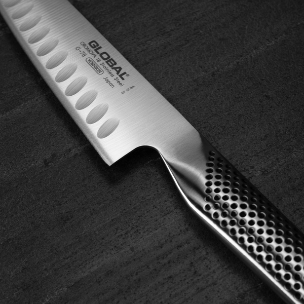Nóż Szefa kuchni żłobiony 18 cm | Global G-78