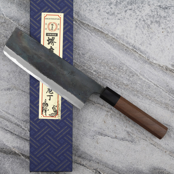 Sakai Takayuki Aogami#2/Iron Kurouchi Nóż Nakiri 17 cm