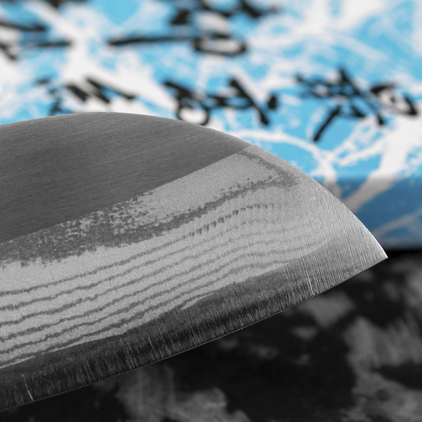 Shibamasa VG-5 Damascus Gold Nóż Santoku 17 cm