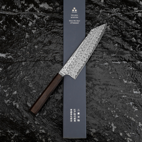 Nigara Hamono Anmon SG2 Damascus Nóż Kiritsuke Gyuto 20 cm
