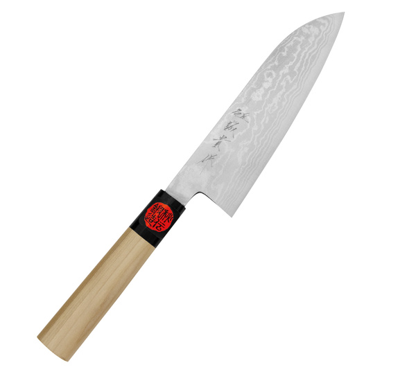 Shigeki Tanaka Aogami #2 Damascus Nóż Santoku 16,5 cm