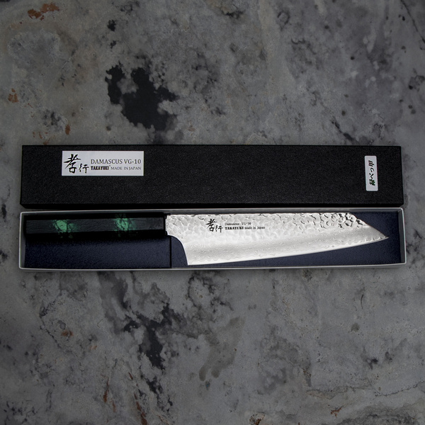 Sakai Takayuki Nanairo VG-10 Green Nóż Kengata 19 cm