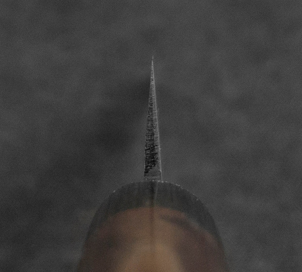 Kajiwara Damascus Aogami#2 Nóż Sujihiki 27 cm