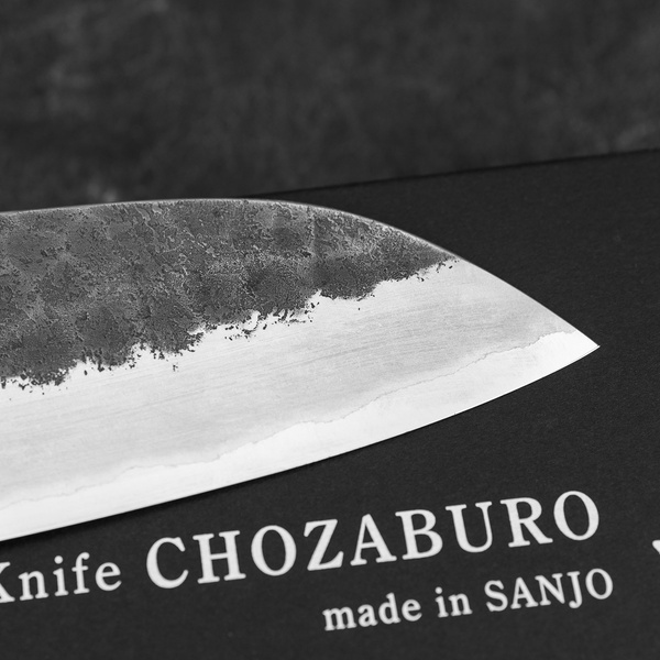Chozaburo Wakui Shirogami#2/SS Nóż Santoku 17 cm