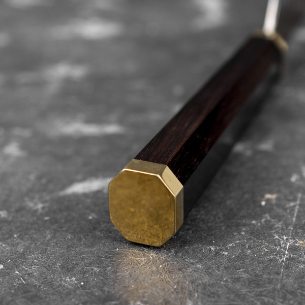 Yu Kurosaki Kokusen Brass Aogami Super/SS Nóż uniwersalny 15 cm