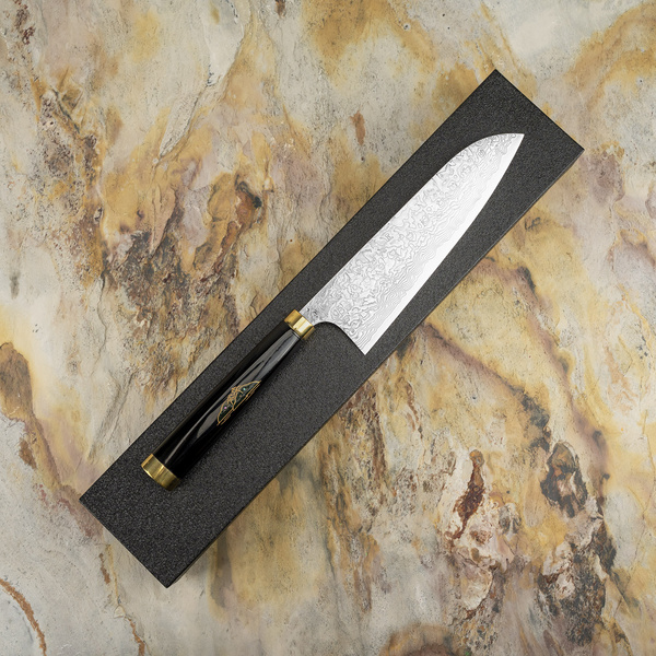 Takeshi Saji Art Fuji Unique R-2 Nóż Santoku 18 cm + Saya