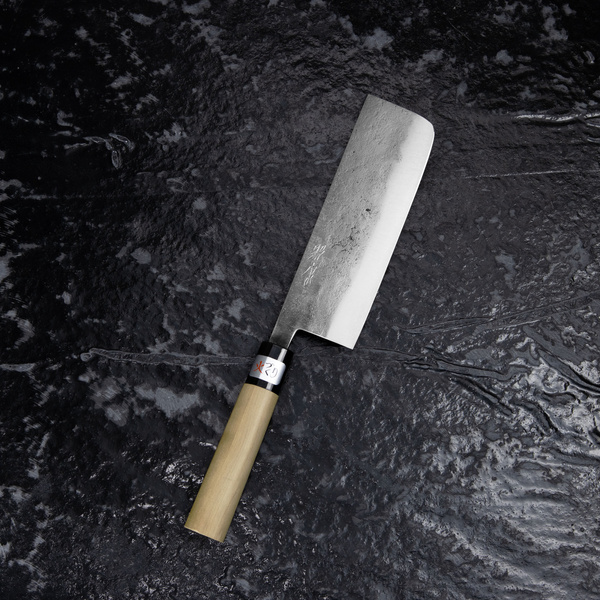 Fujiwara Shirogami#1/SS Magnolia Nóż Nakiri 16,5 cm