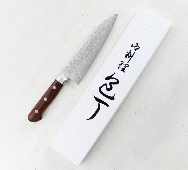 Tsunehisa ZA18 Damascus Nóż Santoku 17 cm