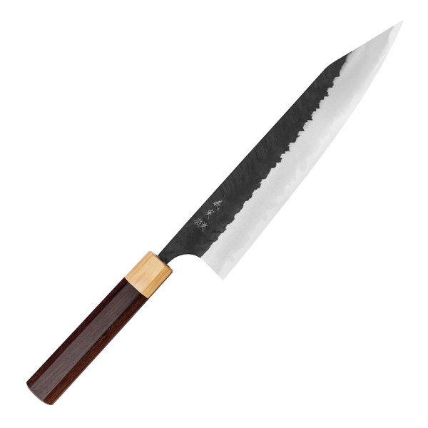 Yoshimi Kato Aogami Super/SS Kurouchi V-Tsuchime Nóż Kiritsuke Gyuto 24 cm
