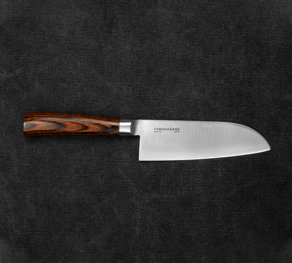 Tamahagane San Brown VG-5 Nóż Santoku 12 cm