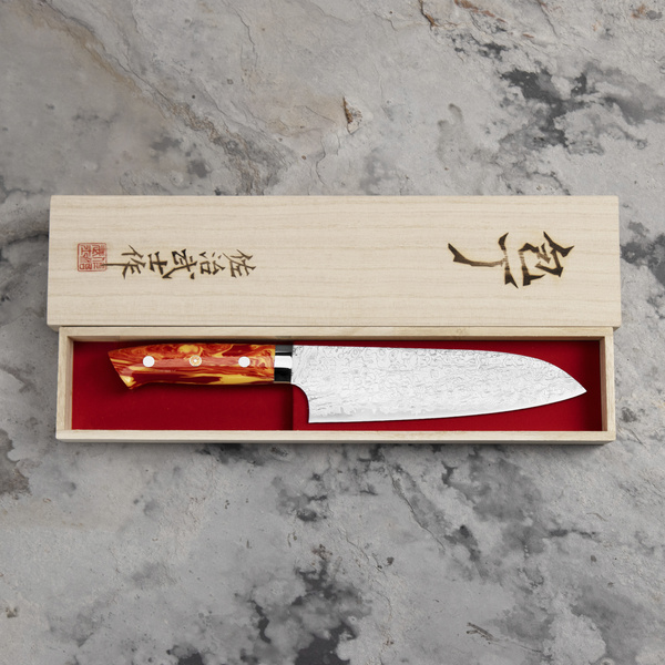 Takeshi Saji Red Turquoise  R2 Nóż Santoku 18 cm LIMITED
