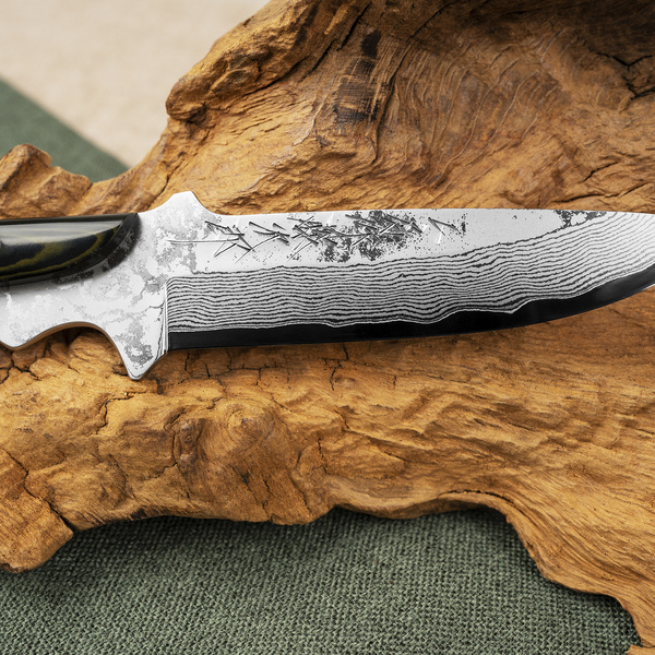 Tojiro Atelier VG-10 Damascus Kugami Nóż Myśliwski 11 cm + Saya