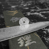Hatsukokoro Hikari Kurozame SLD Damascus Nóż Ko-Santoku 15 cm