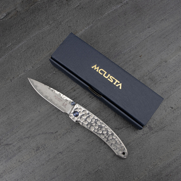 Nóż składany Mcusta Shinra Small Tsuchi Damascus VG-10 6,5 cm