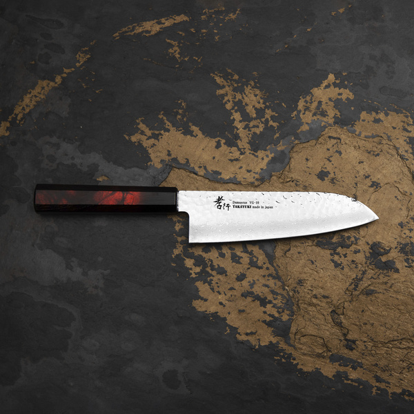 Sakai Takayuki Nanairo VG-10 Wine Nóż Santoku 17 cm