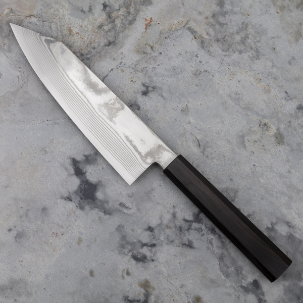 Hatsukokoro Ginsou Silver#3 Nickel Damascus Nóż Bunka 18 cm