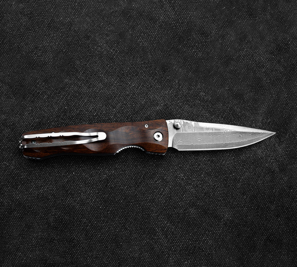 Nóż składany Mcusta Elite Iron Wood Damascus VG-10 8,5 cm