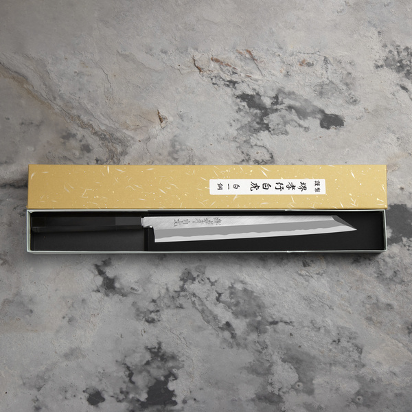 Sakai Takayuki Byakko Shirogami#1 Nóż Kiritsuke Yanagiba 27 cm
