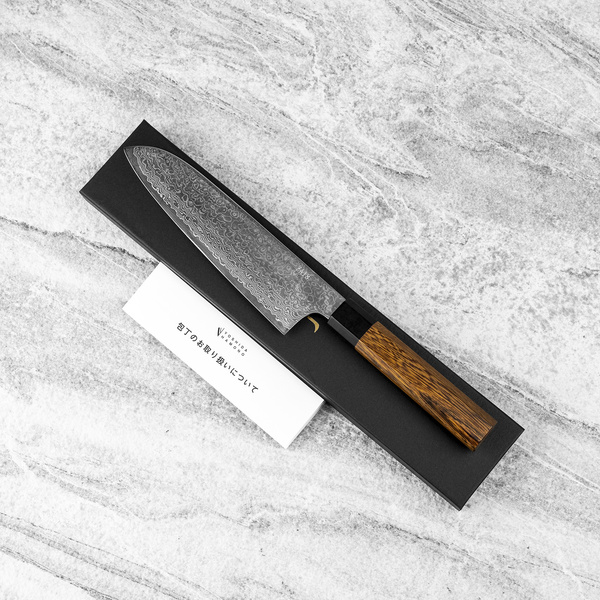Yoshida Hamono ZA-18 Damascus Nóż Santoku 18 cm