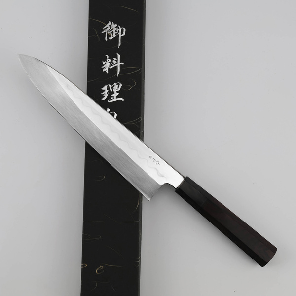Satoshi Nakagawa Shirogami#3 Honyaki Mirror Nóż Szefa kuchni 24 cm