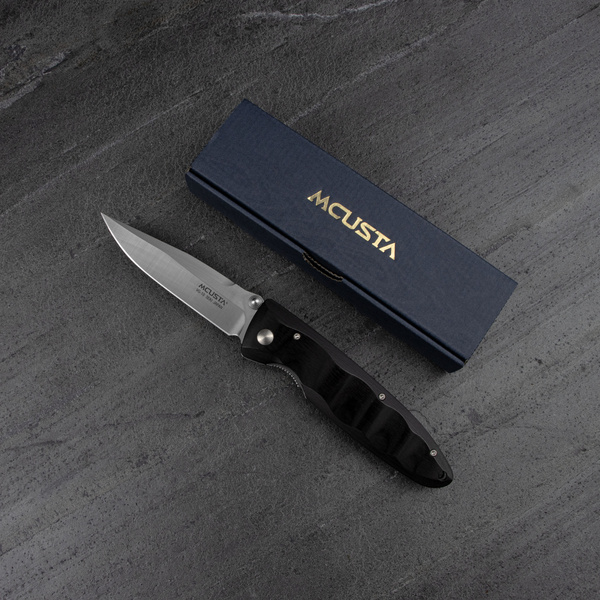 Nóż składany Mcusta Classic Wave Black Pakka VG-10 8 cm