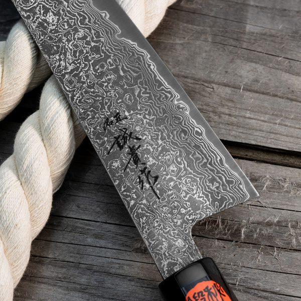 Shigeki Tanaka SG2 Heban + Róg bawoli Nóż szefa kuchni 24 cm