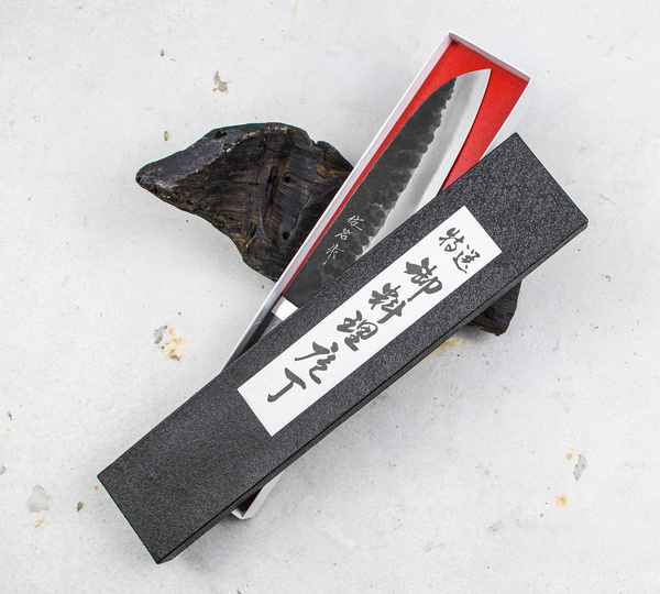Takeshi Saji Super Aogami Ręcznie kuty Nóż Santoku 18 cm