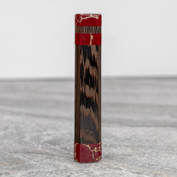 Japońska Rękojeść Oktagonalna Wasabi Red/Gold 11,5 cm