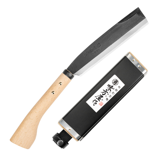 Mutsumi Hinoura Hatchet Nóż Outdoor SK-5 21 cm + Drewniana Pochwa
