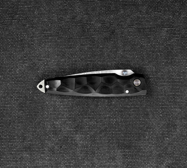 Nóż składany Mcusta Shinra Emotion 2 BK Pakka Damascus VG-10 6,5 cm