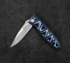 Nóż składany Mcusta Classic Wave Blue Micarta Damascus VG-10 8,5 cm
