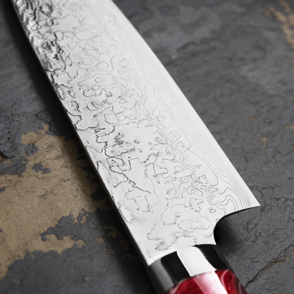 Takeshi Saji Red Turquoise  R2 Nóż Santoku 18 cm