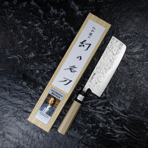 Fujiwara Shirogami#1/SS Magnolia Nóż Nakiri 16,5 cm