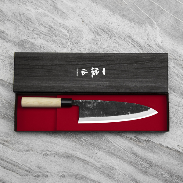 Ittetsu Forge Black Shirogami#2 Nóż Deba 21 cm