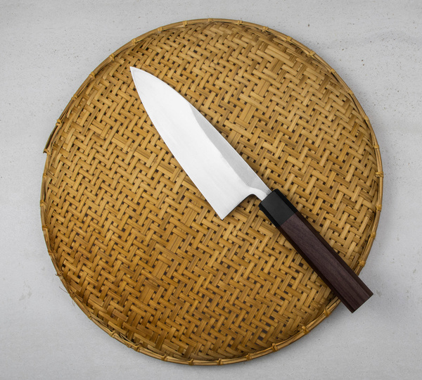 Hideo Kitaoka Shirogami Black Oktagon Nóż Deba 18 cm