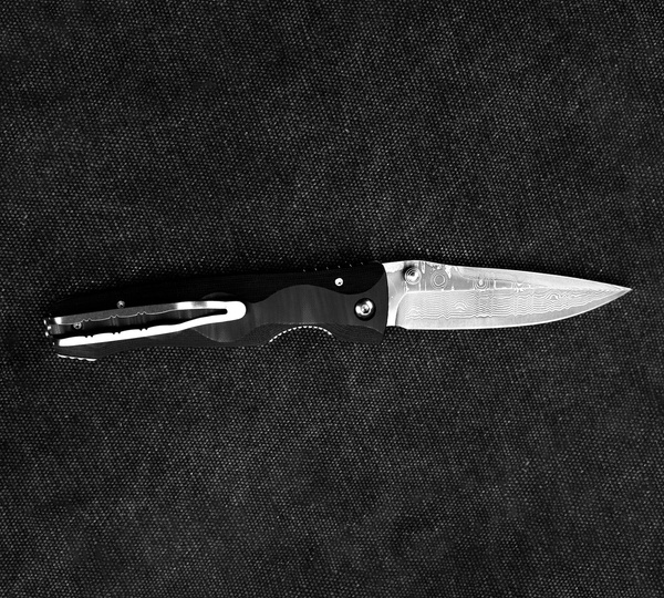 Nóż składany Mcusta Elite Black Micarta Damascus VG-10 8,5 cm